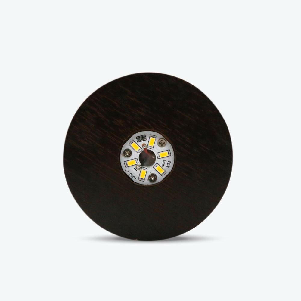 Wood LED Display Base for Crystal Glass Art/Acrylic Carving ect. Yellow/Dark Brown L10 - Mintso Online Store